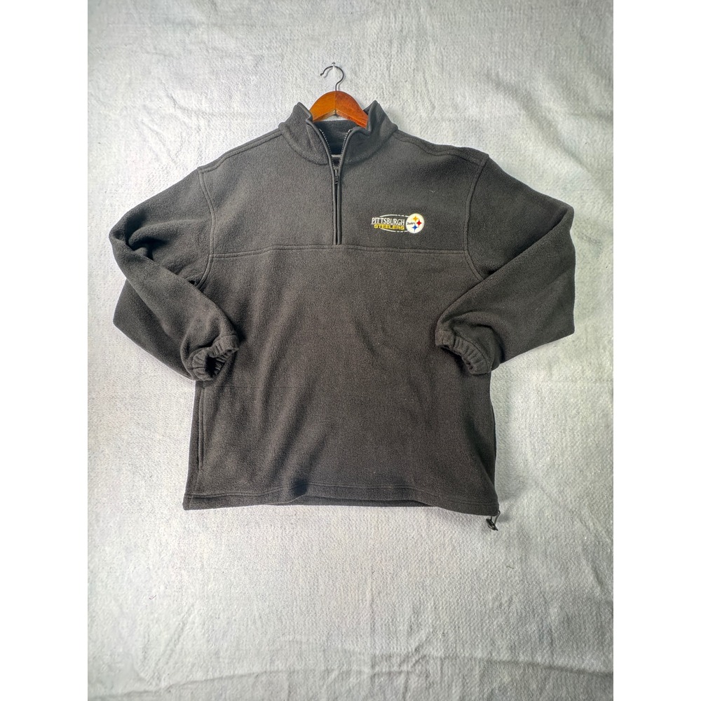 NFL Pittsburgh Steelers Fleece Quarter Zip Pullover Black Mens XL VF Imagewear - Picture 1 of 7
